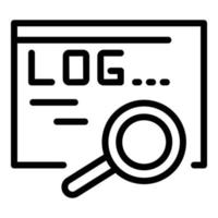 Web log icon outline vector. User account vector