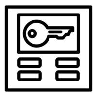 Key form icon outline vector. User online vector