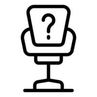 Free job chair icon outline vector. Post job vector