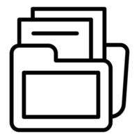 Confidence folder icon outline vector. Stress skills vector