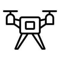 vector de contorno de icono de drone espía. camara aerea