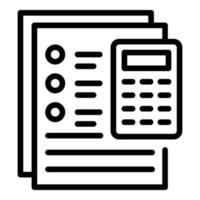 Document management icon outline vector. Stress skills vector