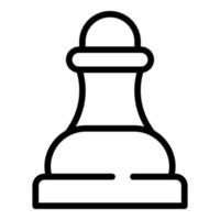 Pawn chess icon outline vector. Queen game vector