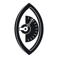 Hand power meter icon, simple style vector