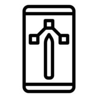 Vector draw icon outline vector. Digital pen