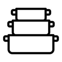 Lunch box icon outline vector. Snack pack vector