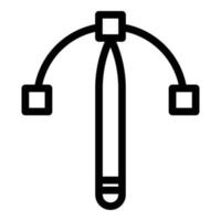 Vector pen icon outline vector. Digital computer