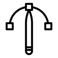 Vector pen icon outline vector. Digital computer