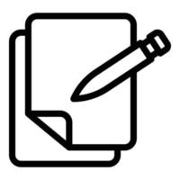 Creative curve icon outline vector. Digital pen vector