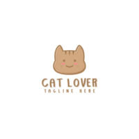 Cat logo in a modern and minimalist style png