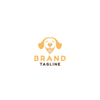 hond logo met tekenfilm modern ontwerp png