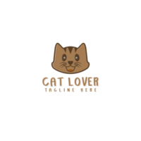 Cat logo in a modern and minimalist style png