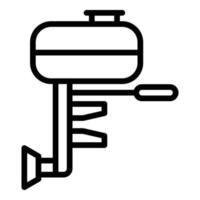 Water motor icon outline vector. Boat engine vector