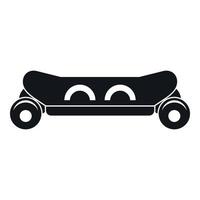 Skateboard deck icon, simple style vector