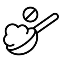 Gluten free spoon icon outline vector. Food grain vector