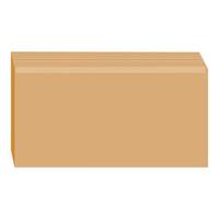 Sealed cardboard box mockup, realistic style vector