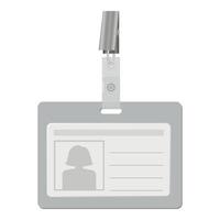 ID holder mockup, realistic style vector