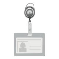 Blank ID with silhouette of woman mockup vector