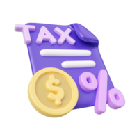 Taxes 3D Illustration Icon png