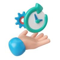 Zeitmanagement 3D-Illustrationssymbol png