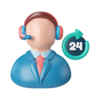 ícone de ilustração 3d de call center png