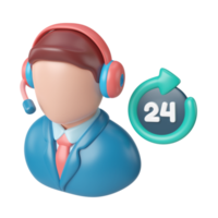 ícone de ilustração 3d de call center png