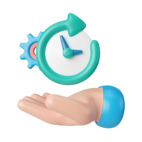 Time Management 3D Illustration Icon png