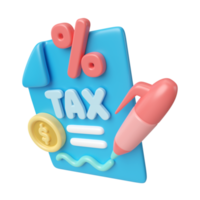 Taxes 3D Illustration Icon png