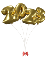 happy new year 2023. gold balloons png