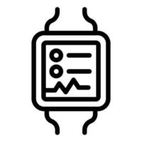 Smartwatch icon outline vector. Wrist device vector