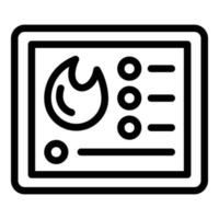 Tablet diet app icon outline vector. Run program vector