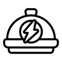 Tray diet icon outline vector. Run program vector