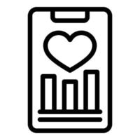 Diet graph icon outline vector. Run program vector