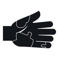 Hand with stains icon, simple style vector