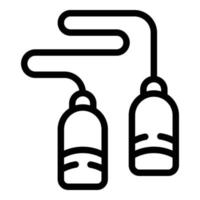 Jump rope icon outline vector. Run program vector