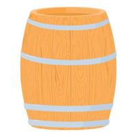 Wine barrel icon, cartoon style vector