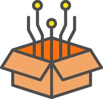 icono de vector de caja