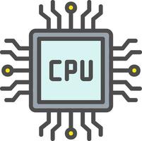 icono de vector de cpu