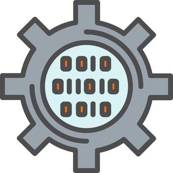 Binary Code Vector Icon