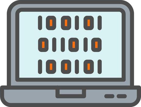 Binary Code Vector Icon