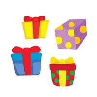 Colorful Gift Box Illustration Vector Clipart