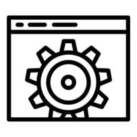 Web service icon outline vector. Work build vector