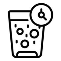 Mineral water glass icon outline vector. Run program vector