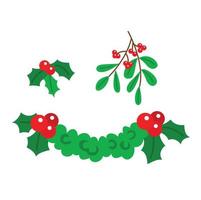 decoración de navidad accesorios ilustración vector clipart