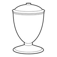 Urn icon, outline style vector