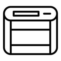 Storage conector icon outline vector. Gb code vector