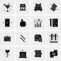 16 Universal Business Icons Vector Creative Icon Illustration to use in web and Mobile Related project