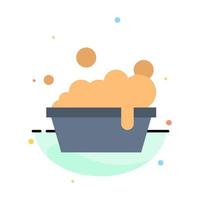 Bowl Cleaning Washing Abstract Flat Color Icon Template vector