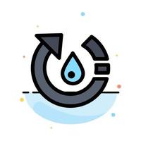 Drop Ecology Environment Nature Recycle Abstract Flat Color Icon Template vector