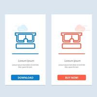 Virtual Glasses Medical Eye  Blue and Red Download and Buy Now web Widget Card Template vector